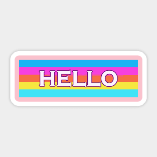 Hello rainbow Sticker
